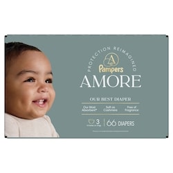 NEW AMORE, Size 3, lbs (13-26 lbs), 66 Count, Our Best Diaper 2