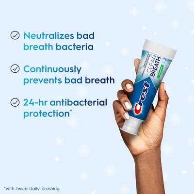 Clean Breath Peppermint Toothpaste – Neutralizes Bad Breath, Antibacterial Protection, Fights Cavities, Freshens Breath, Gently Whitens 5