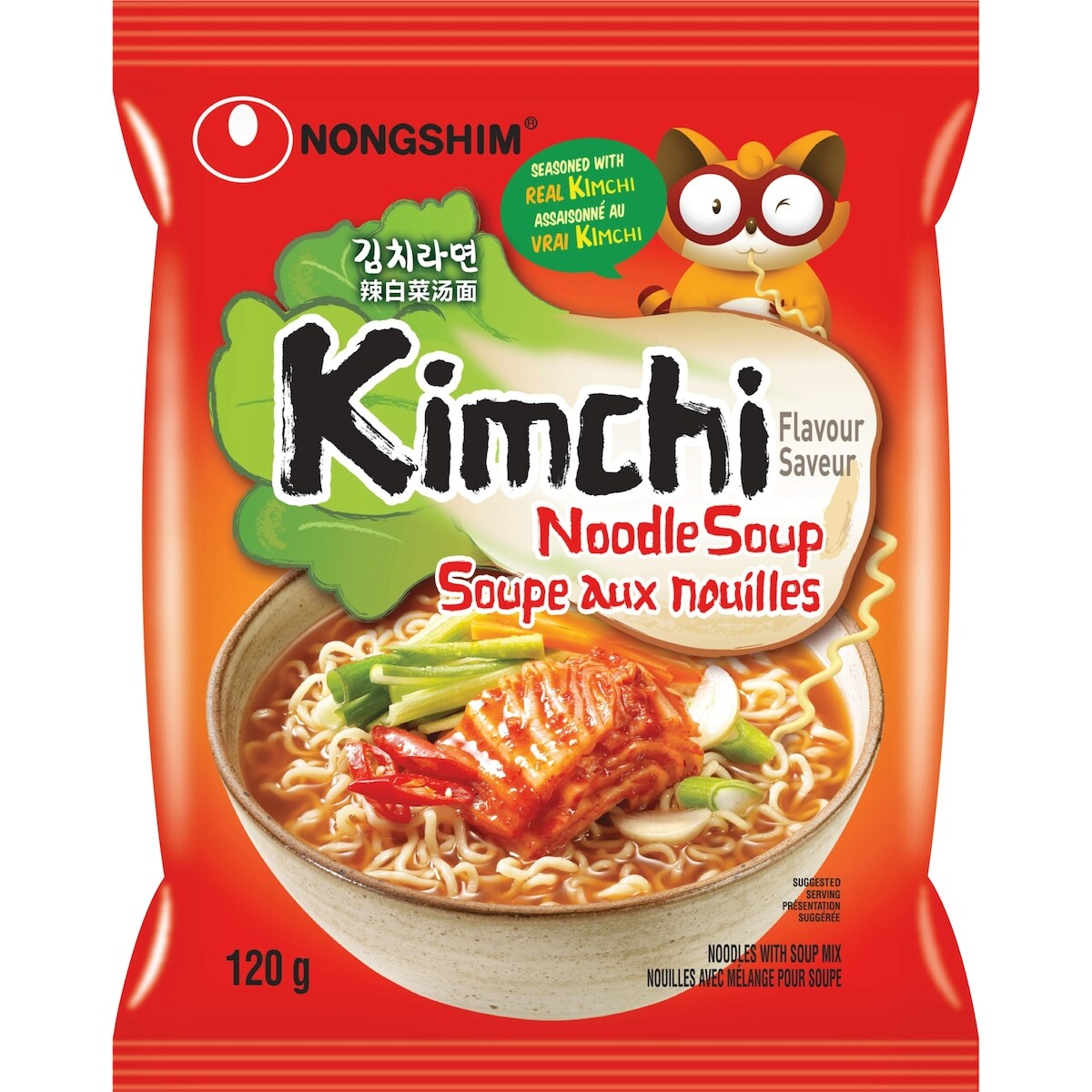 Nouilles avec mélange pour soupe kimchi saveur