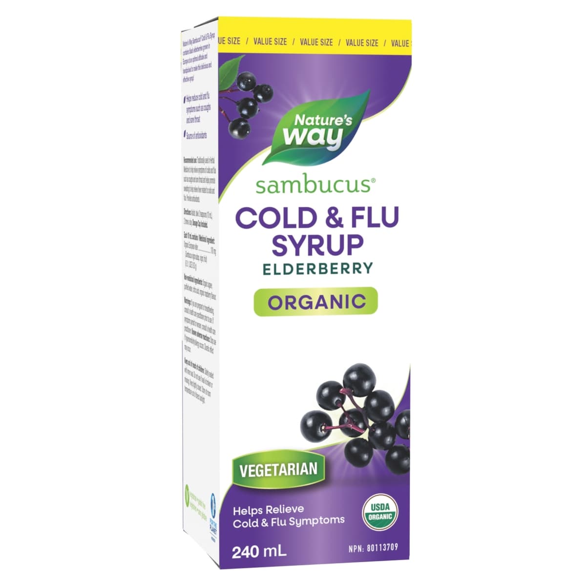 Sirop Rhume et Grippe Sambucus Biologique