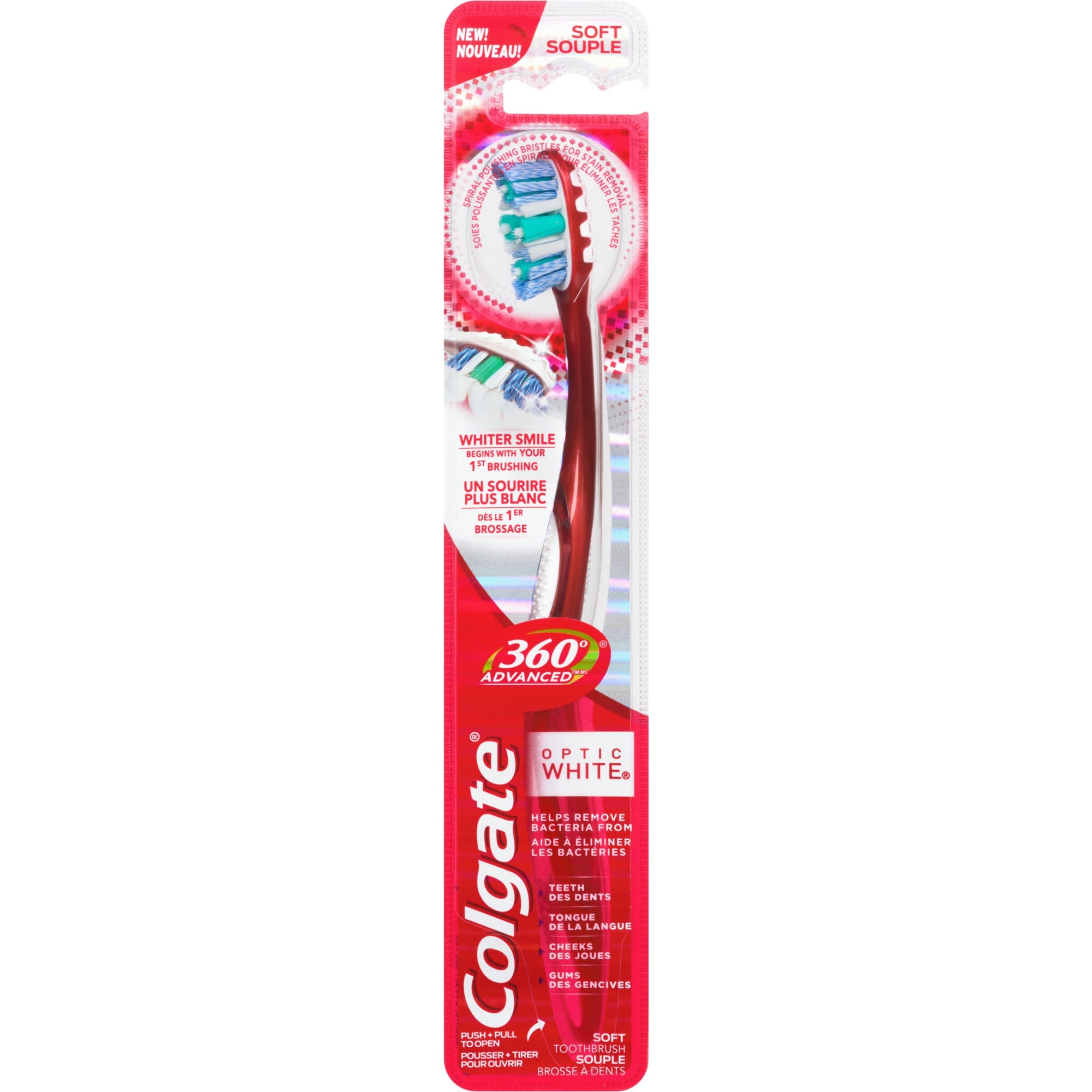 360° Advanced Optic White Toothbrush, Soft