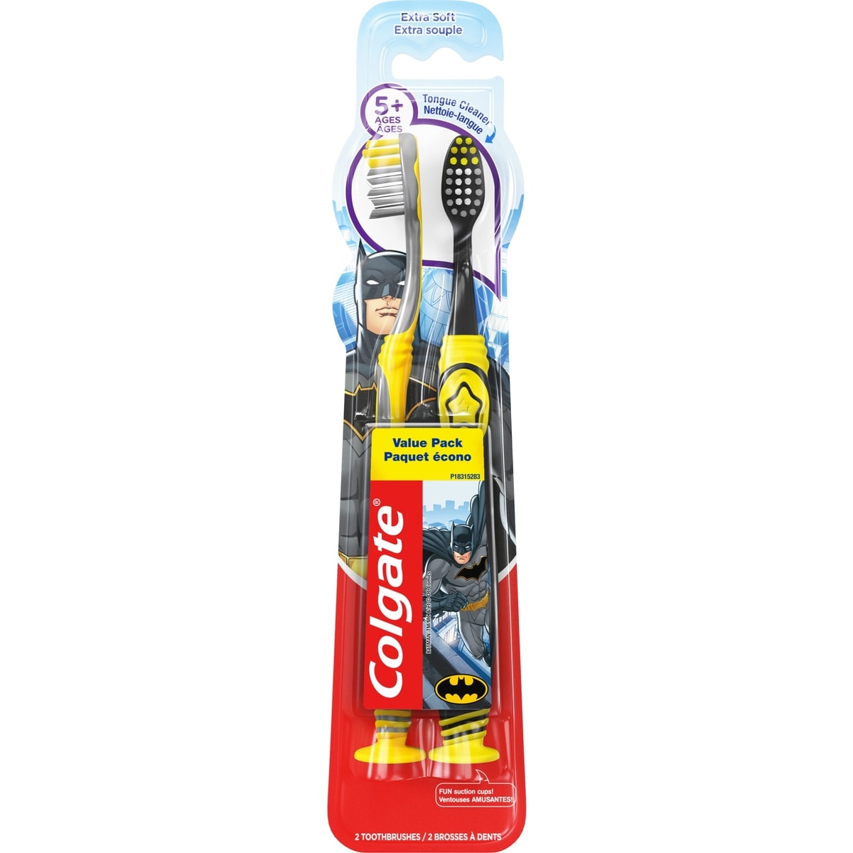 Colgate Colgate Kids Extra Soft Toothbrush with Suction Cup, Twin Pack - Batman 2 ea