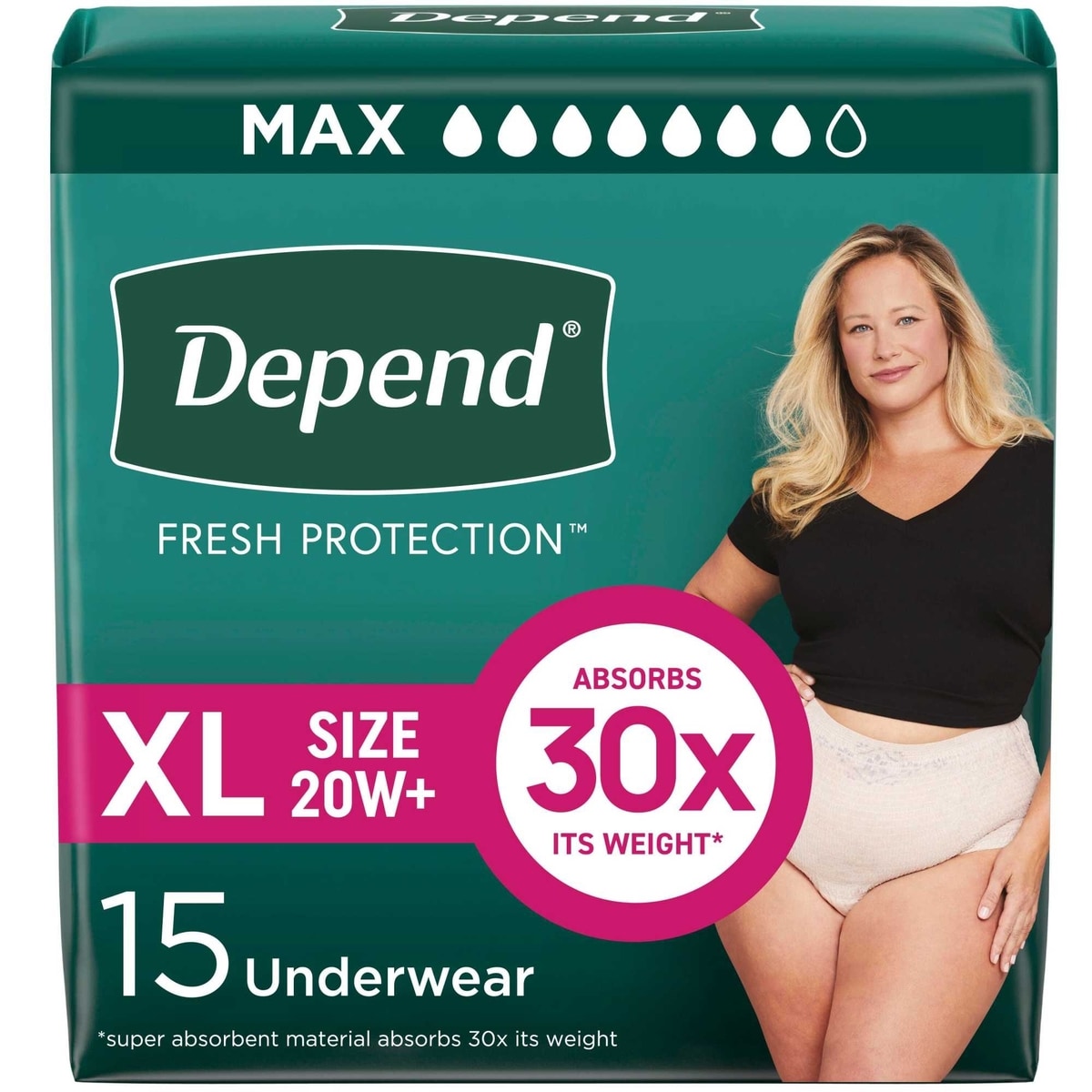 Sous-vêtement d’incontinence Fresh Protection pour femmes, degré d’absorption maximal, TG