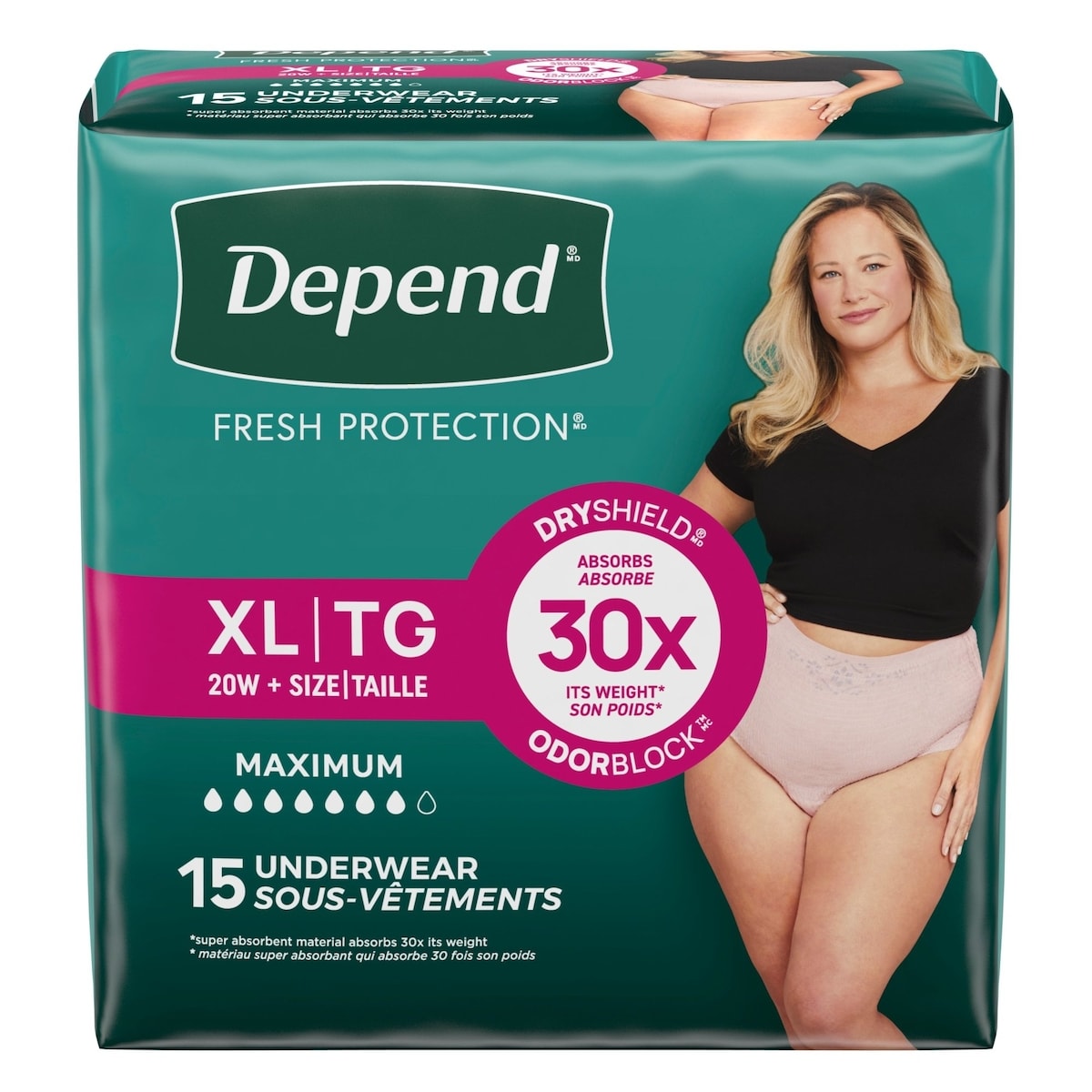 Sous-vêtement d’incontinence Fresh Protection pour femmes, degré d’absorption maximal, TG