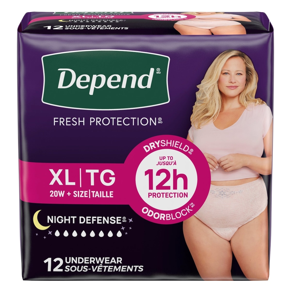 Sous-Vêtements D’Incontinence Night Defense Pour Femmes, Nuit, Tg