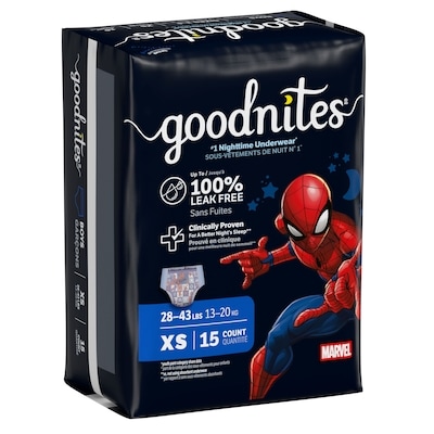 Boys' Nighttime Bedwetting Underwear, Size Extra Small (28-43 lbs) 2