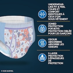  Boys' Nighttime Bedwetting Underwear, Size Extra Small (28-43 lbs) 7