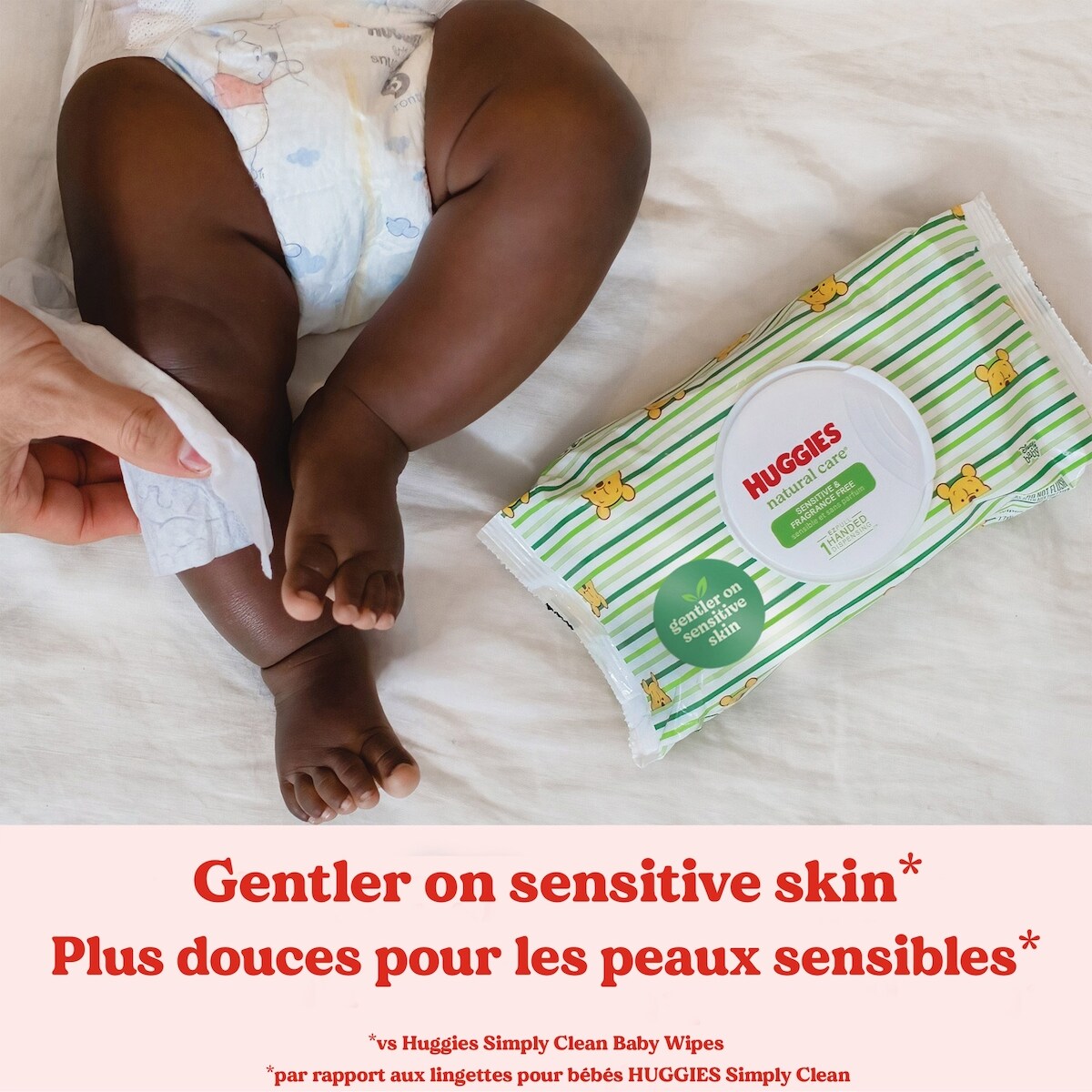 Huggies Natural Care Sensitive Baby Wipes, Unscented, 10 Flip-Top Packs (560 Wipes Total)