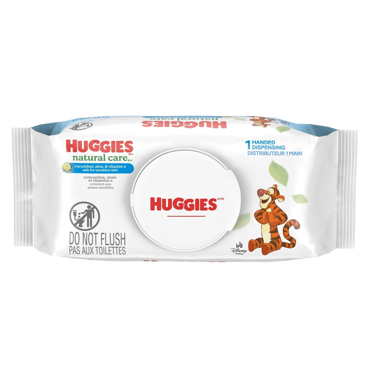 Lingettes rafraîchissantes pour bébés Huggies Natural Care, parfumées, 1 emballage à couvercle rabattable (total de 56 lingettes)