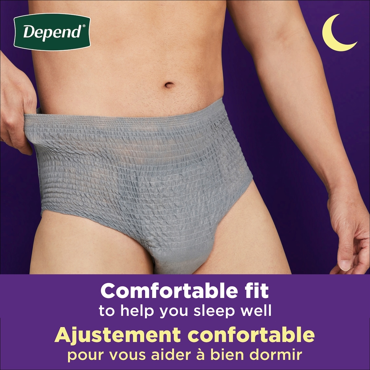Depend Night Defense Incontinence Underwear for Men, Overnight, Size XL, 12 Count