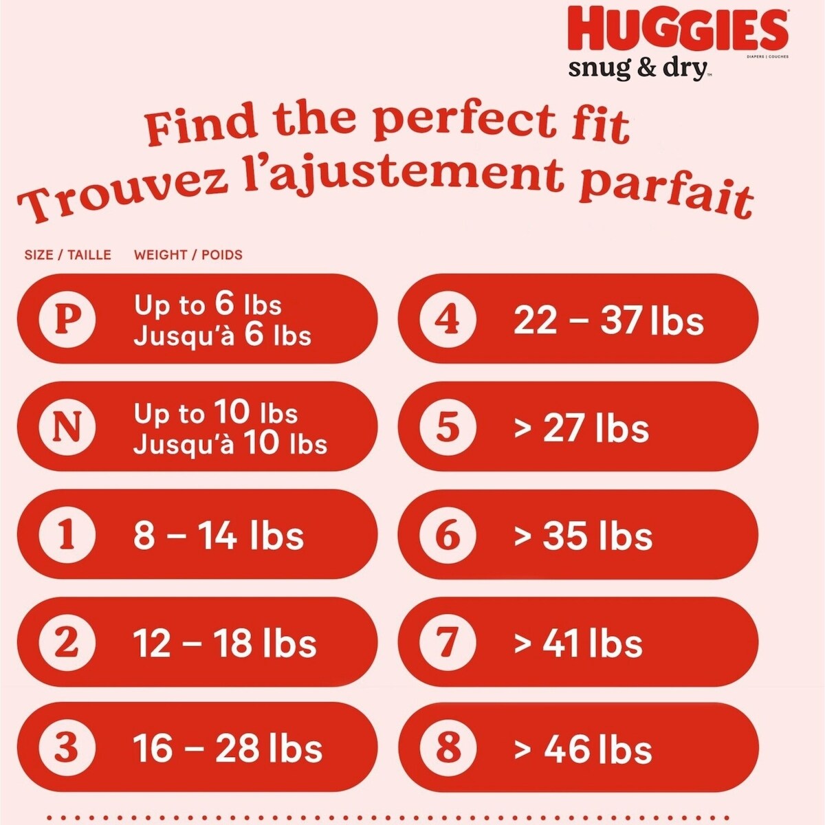 Couches pour bébés Snug & Dry, taille 2 (5 à 8 kg [12 à 18 lb])