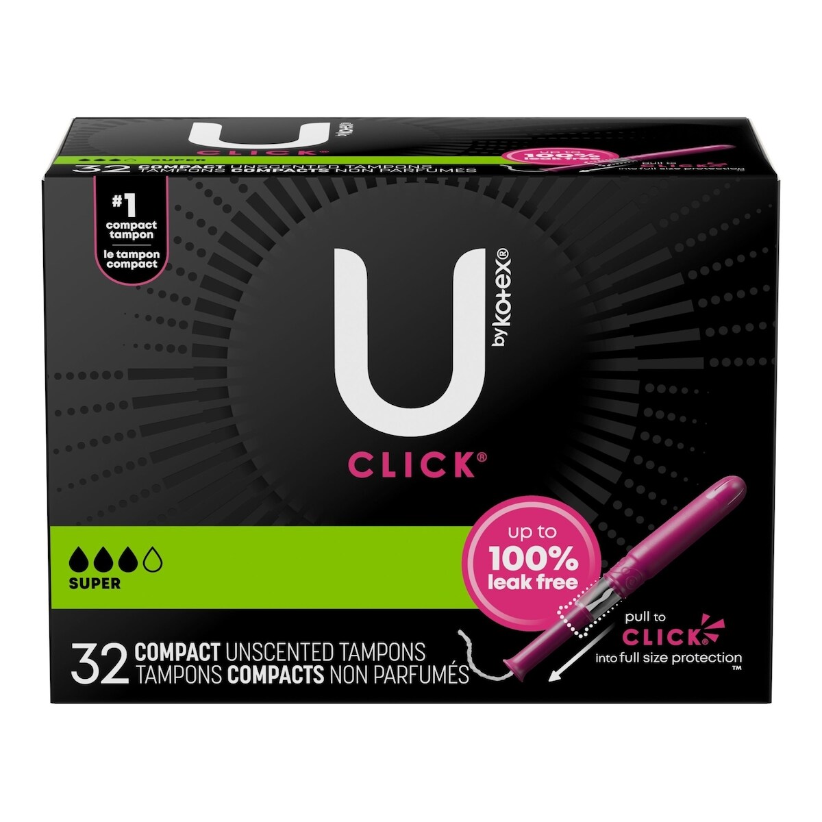Tampons compacts Click, absorption super