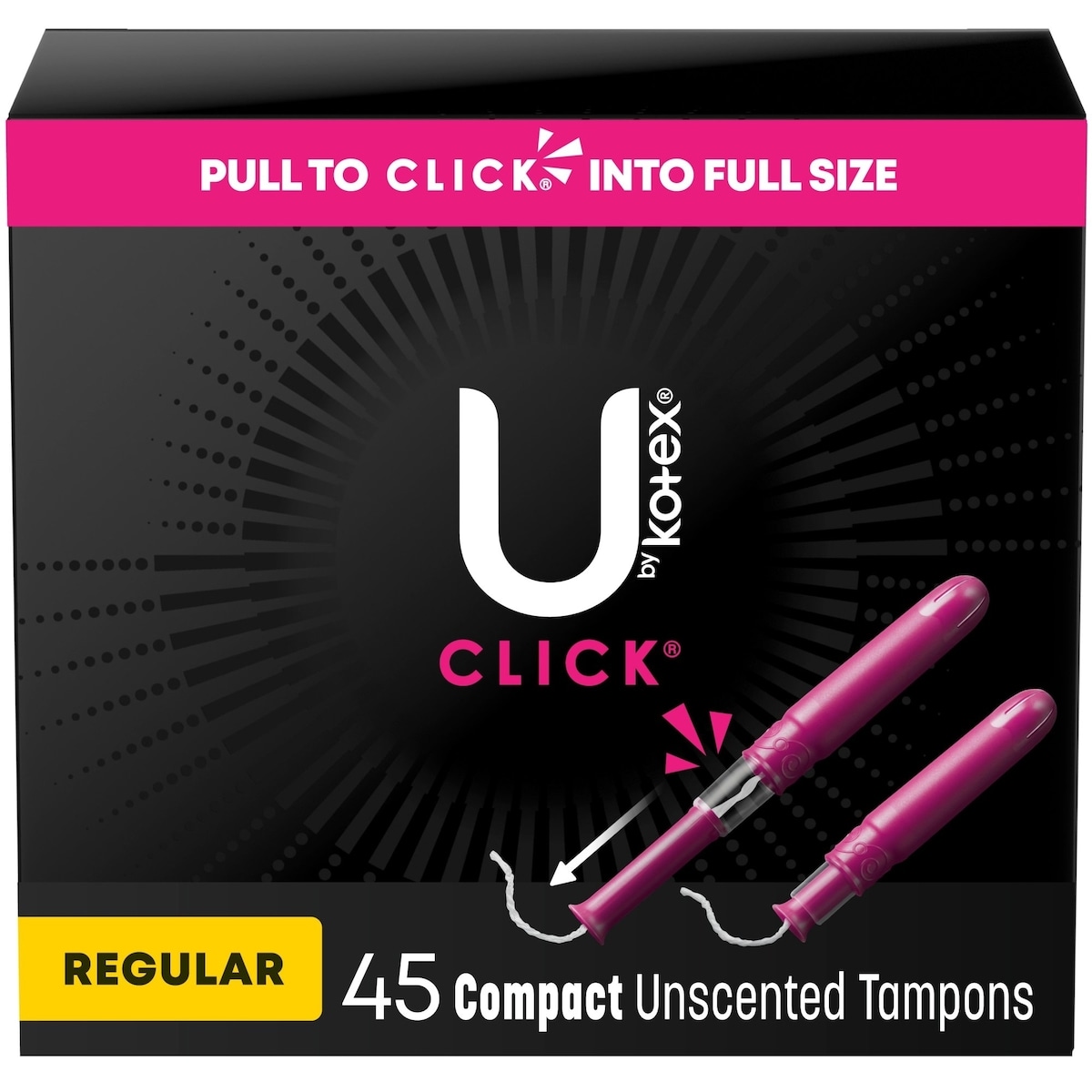 Tampons compacts Click, absorption régulière