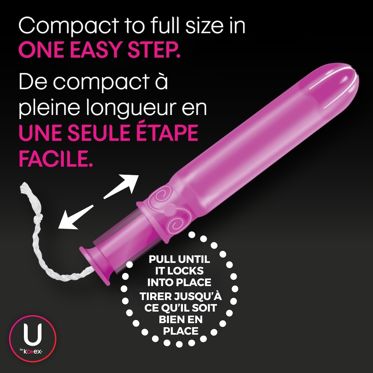 Tampons compacts Click, absorption régulière