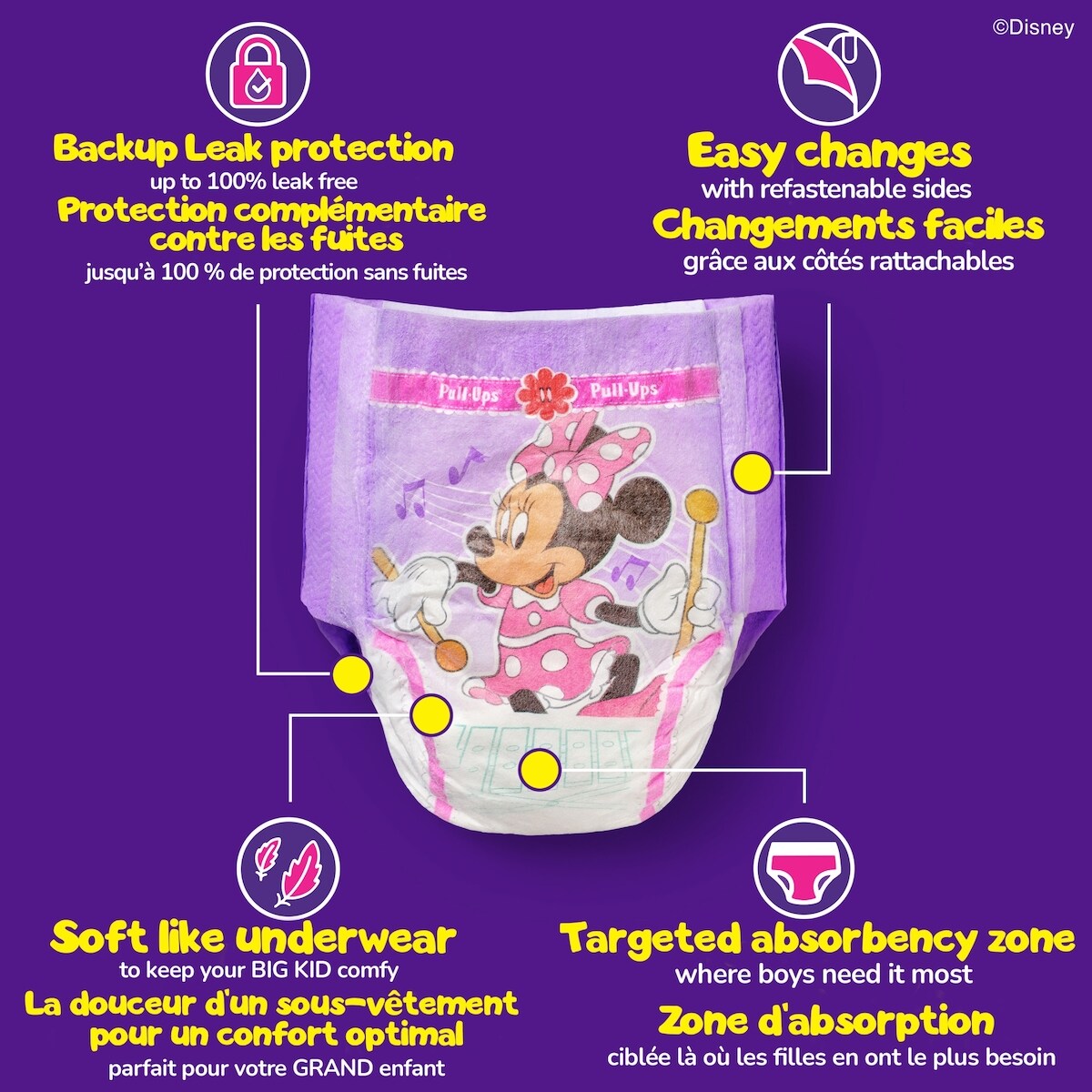 Sous-vêtements d’entraînement Pull-Ups pour filles, 4T-5T, emb. de 56