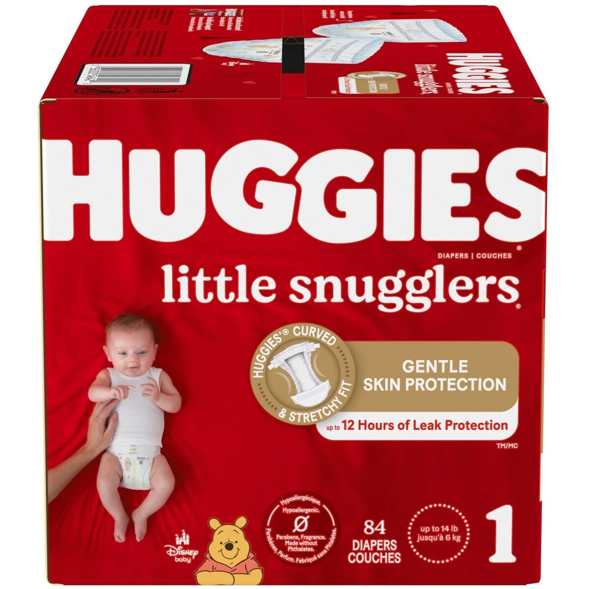 Huggies Little Snugglers Diapers, Size 1, 84 Count
