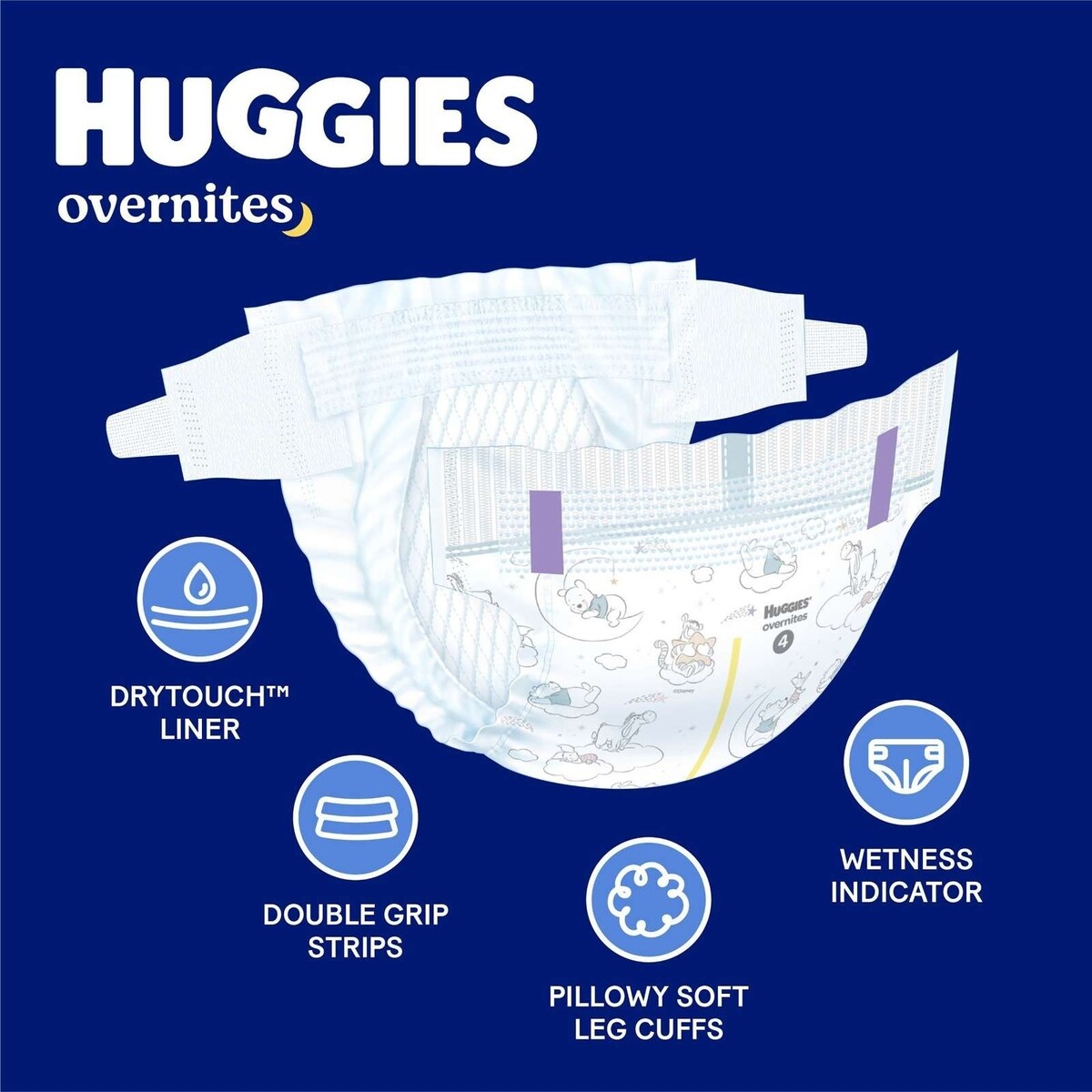 Couches pour bébés Huggies Overnites, taille 5, 44 couches