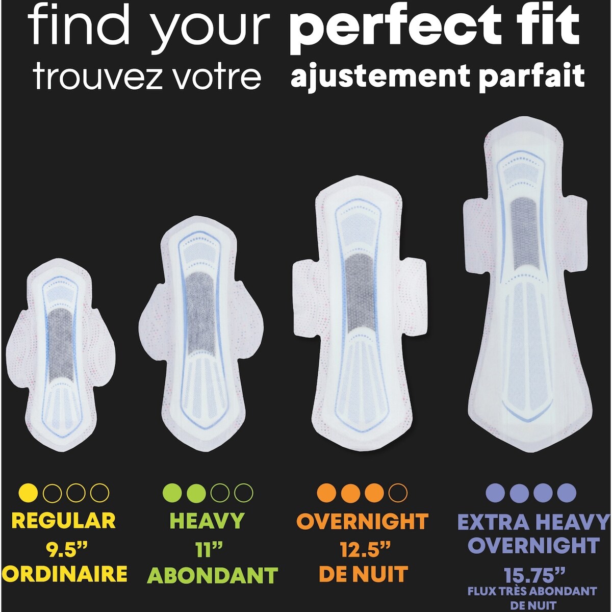 Serviettes ultraminces U by Kotex Balance avec ailes