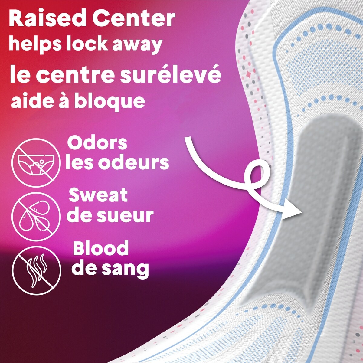 Serviettes ultraminces U by Kotex Balance avec ailes