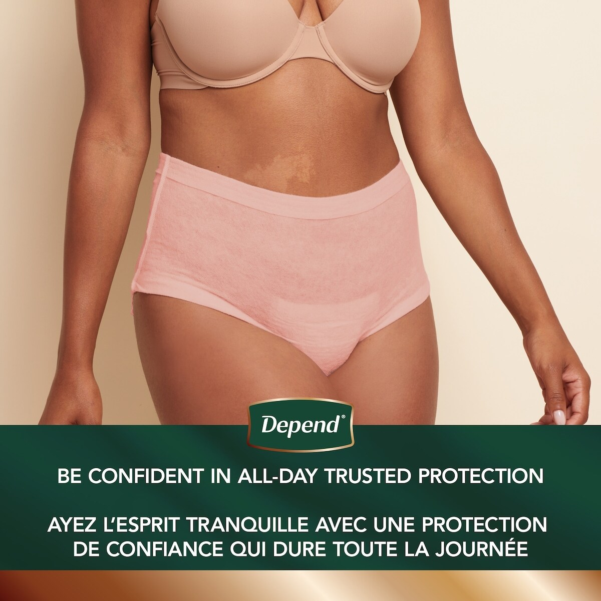 Sous-vêtements d’incontinence et de post-partum Depend Silhouette pour femmes adultes, petites, absorption maximale