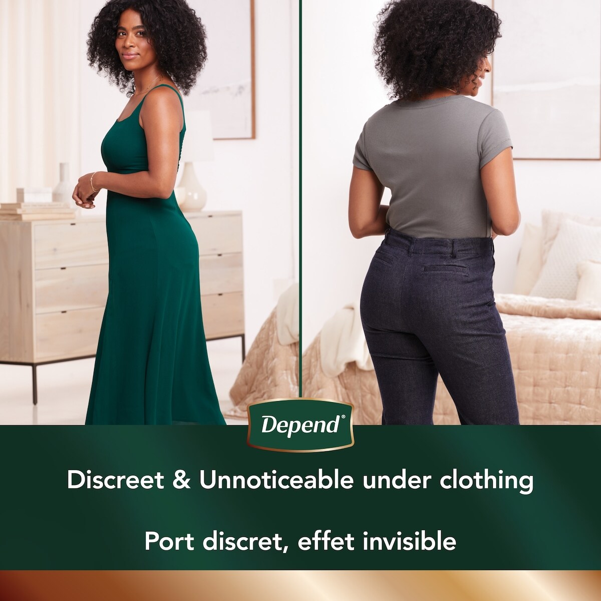 Sous-vêtements d’incontinence et de post-partum Depend Silhouette pour femmes adultes, petites, absorption maximale