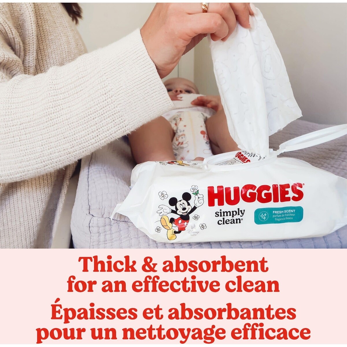 Lingettes pour bébés Simply Clean au parfum frais