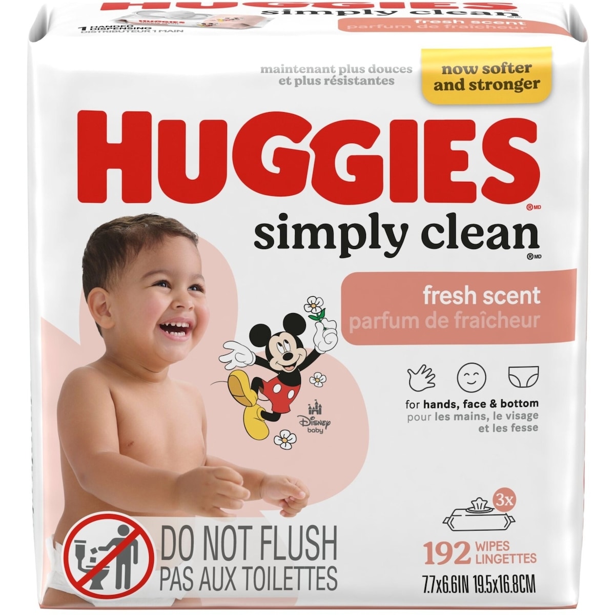 Lingettes pour bébés Simply Clean au parfum frais