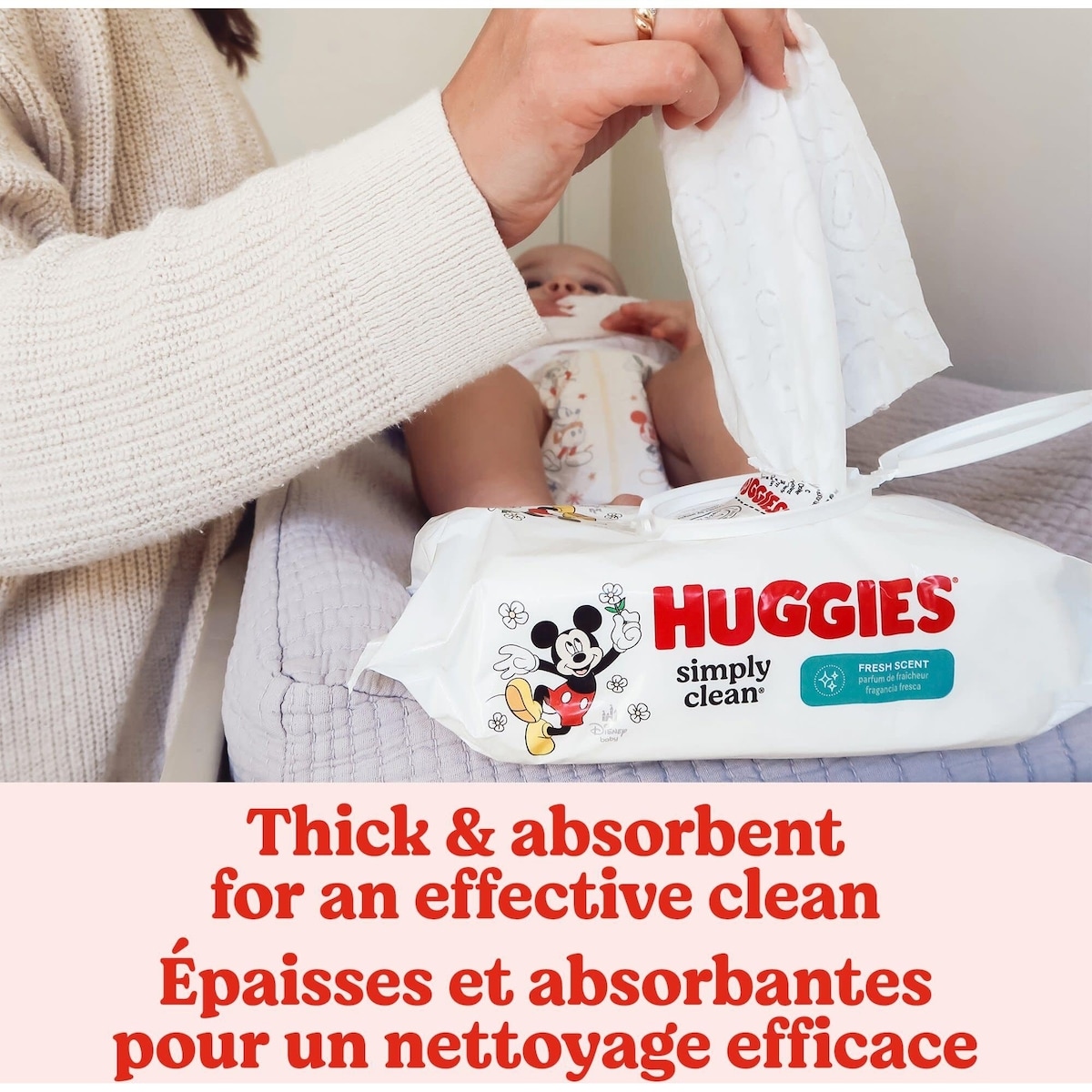 Lingettes pour bébés Simply Clean au parfum frais