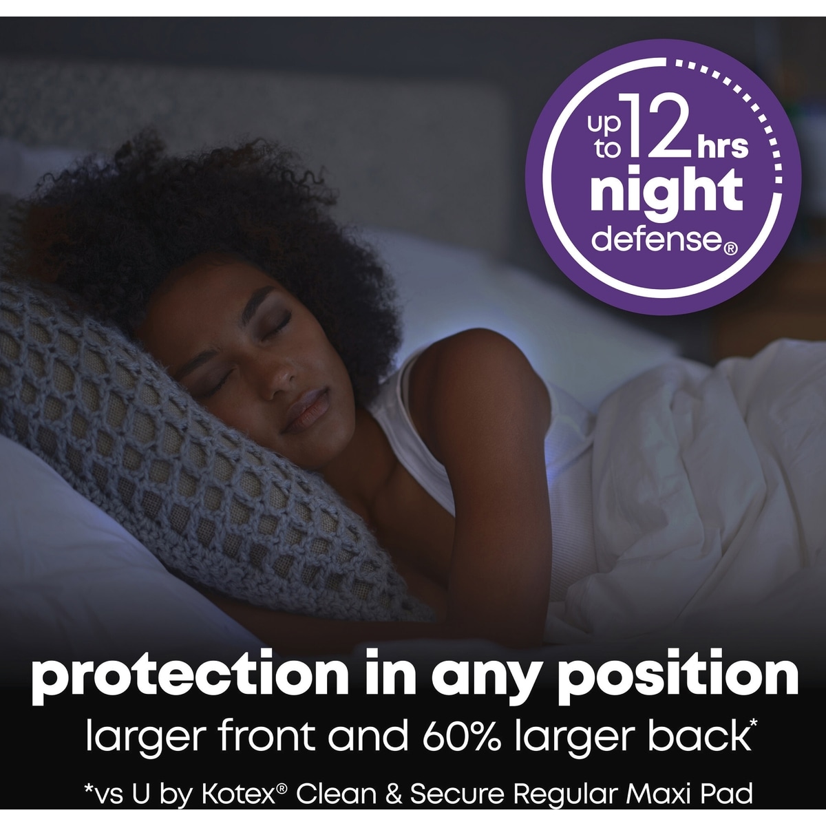 Clean & Secure Overnight Maxi Pads with Wings