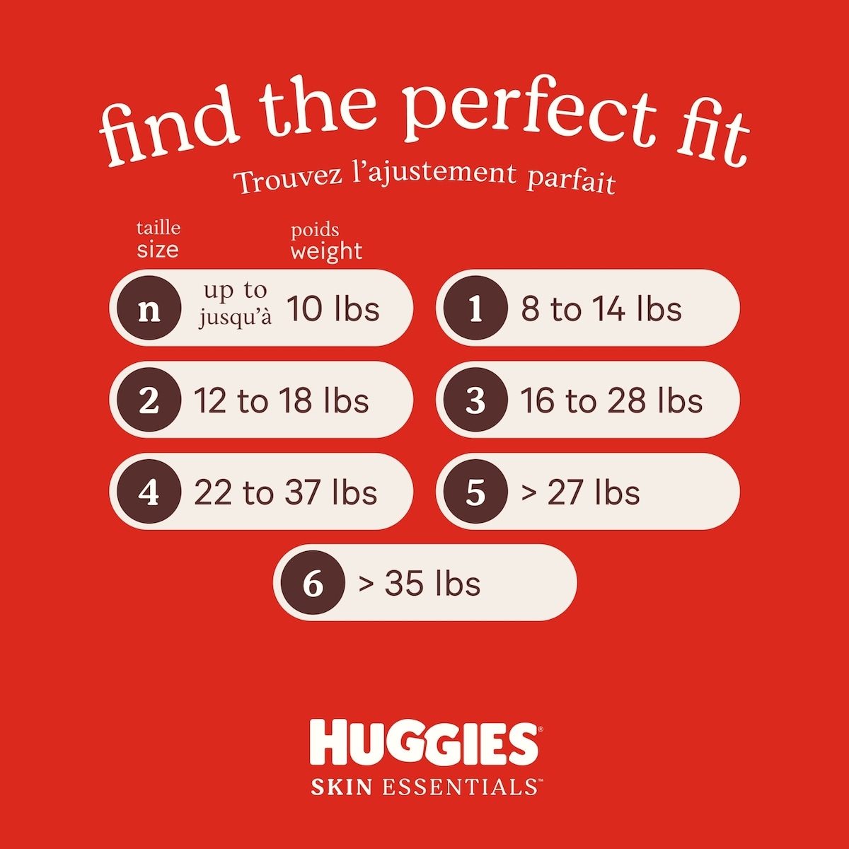 Couches pour bébés  Skin Essentials, taille 6 (plus de 16 kg [35 livres]), 42 couches