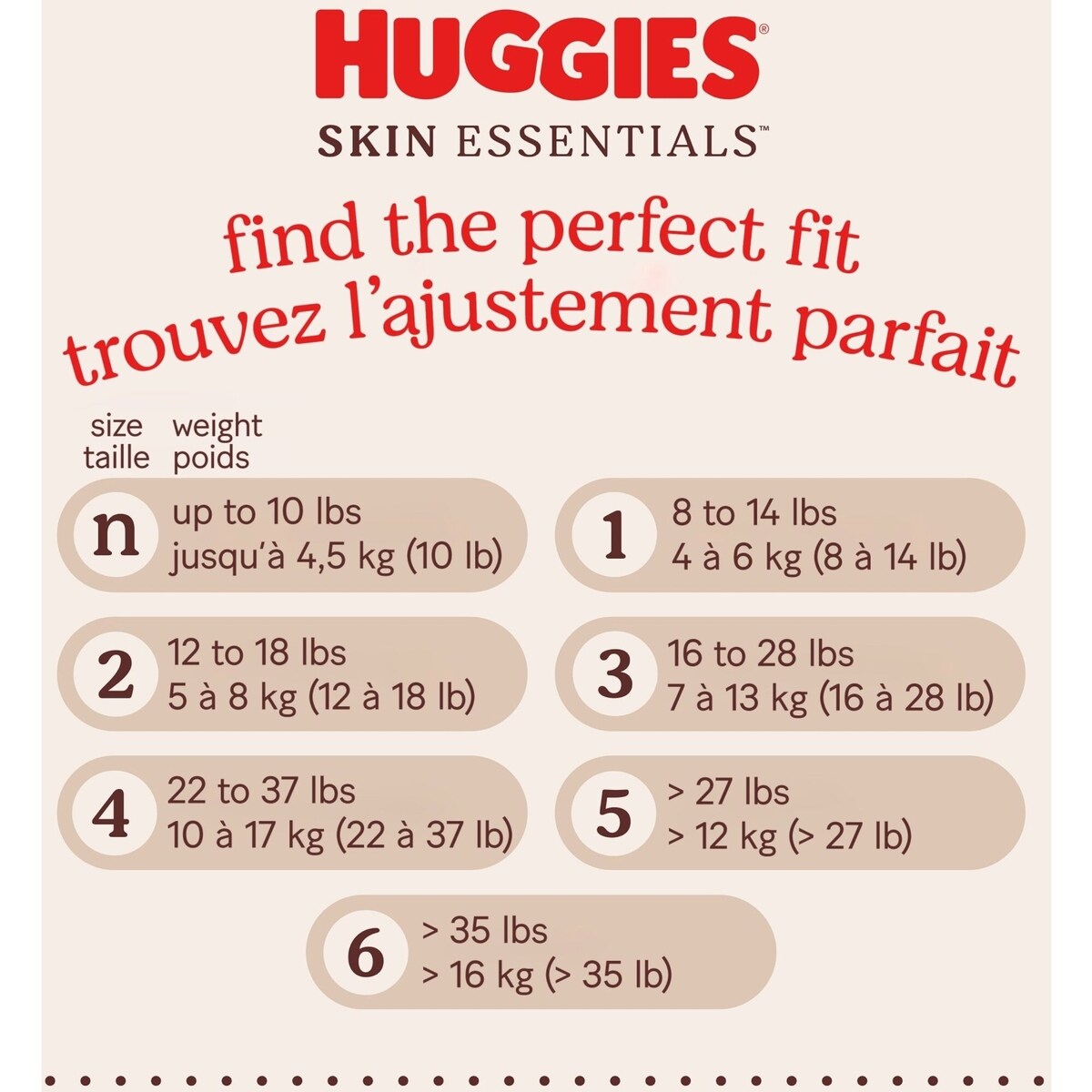 Couches pour bébés Skin Essentials, taille 6 (plus de 16 kg [35 lb])
