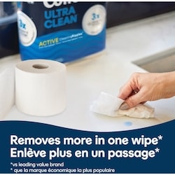 Papier hygiénique Ultra Clean, papier hygiénique robuste, 6 méga rouleaux (6 méga rouleaux = 24 rouleaux ordinaires), 284 feuilles par rouleau 4