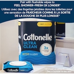 Papier hygiénique Ultra Clean, papier hygiénique robuste, 6 méga rouleaux (6 méga rouleaux = 24 rouleaux ordinaires), 284 feuilles par rouleau 6