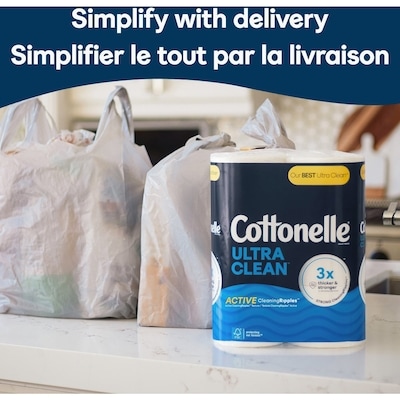 Papier hygiénique Ultra Clean, papier hygiénique robuste, 6 méga rouleaux (6 méga rouleaux = 24 rouleaux ordinaires), 284 feuilles par rouleau 7