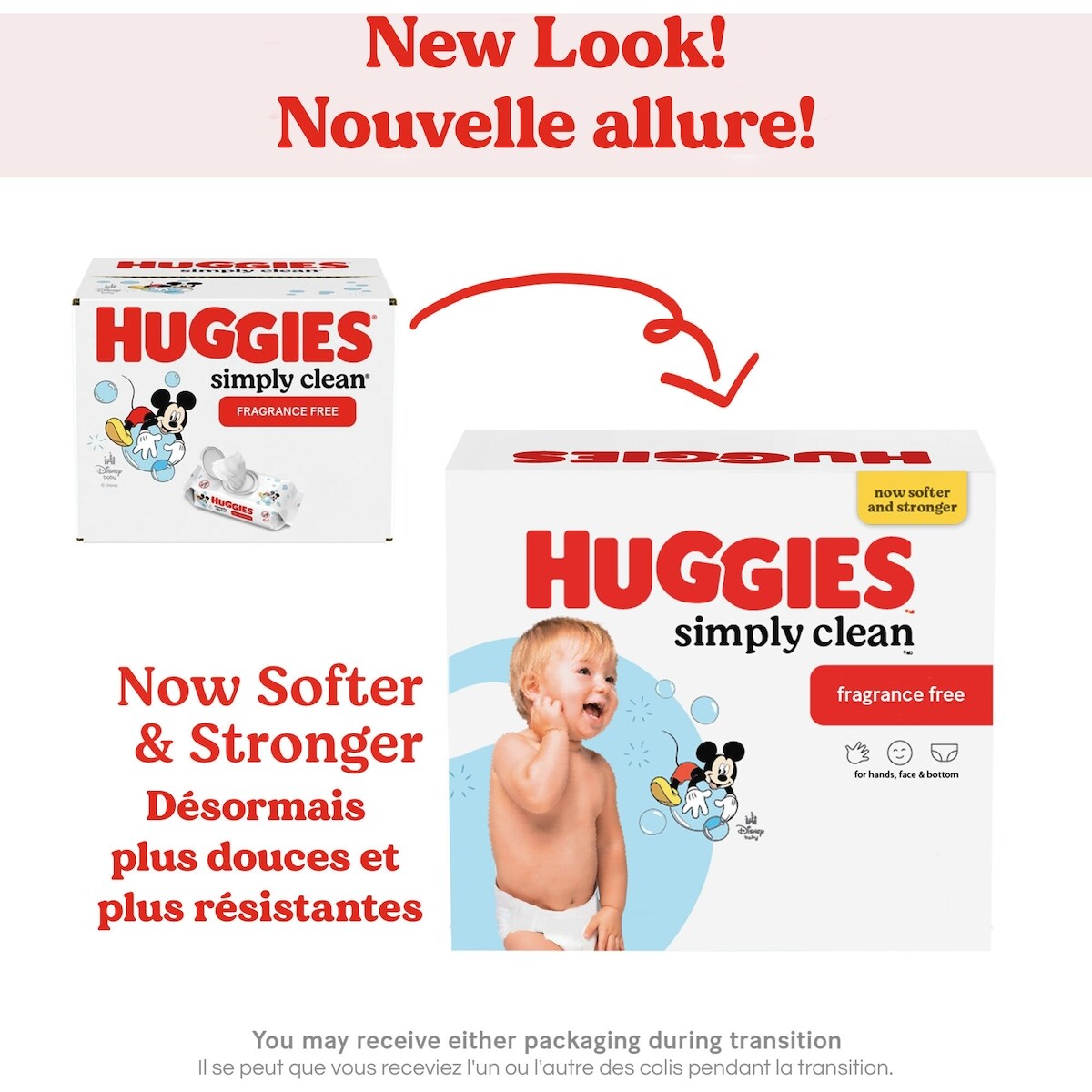 Lingettes pour bébés Simply Clean, non parfumées, 6 emballages à couvercle rabattable