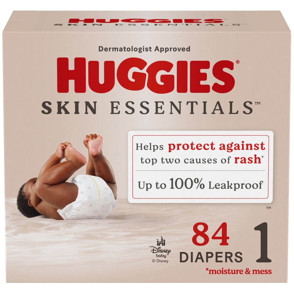 Couches pour bébés  Skin Essentials, taille 1 (4 à 6 kg [8 à 14 livres]), 84 couches