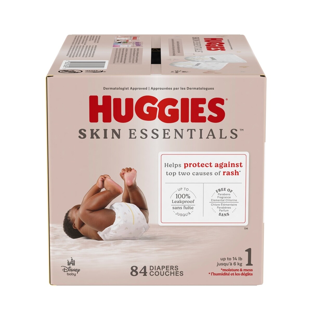 Couches pour bébés  Skin Essentials, taille 1 (4 à 6 kg [8 à 14 livres]), 84 couches