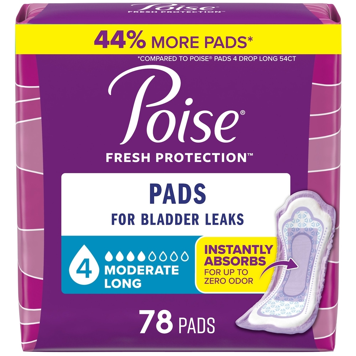Serviettes d’incontinence et en période post-partum, 5 gouttes absorption maximale, longueur longue