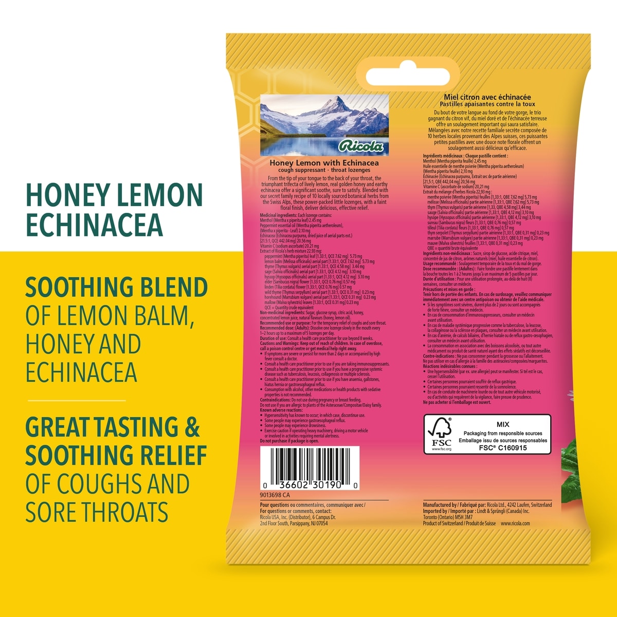 RICOLA ECHINACEA SACHET 376376