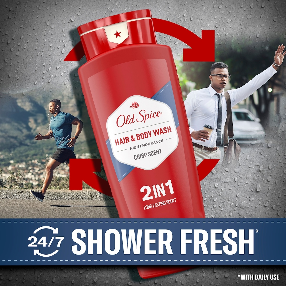 OLD SPICE H E BDY WSH SHAMPOO
