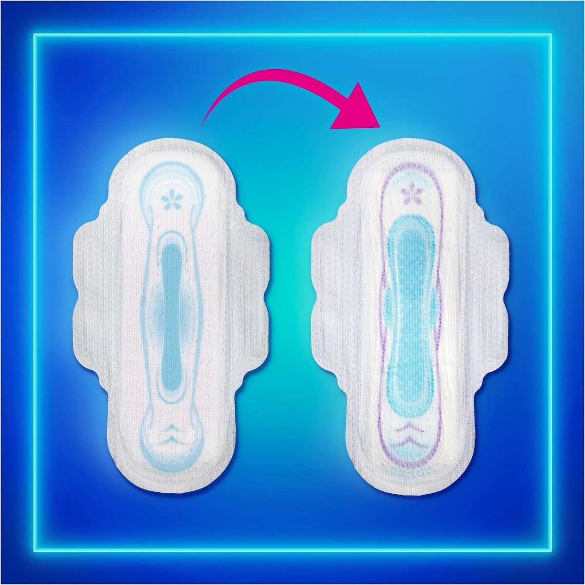 Serviettes Always Ultra Thin, longues avec ailes, taille 2, non parfumées, 32 serviettes