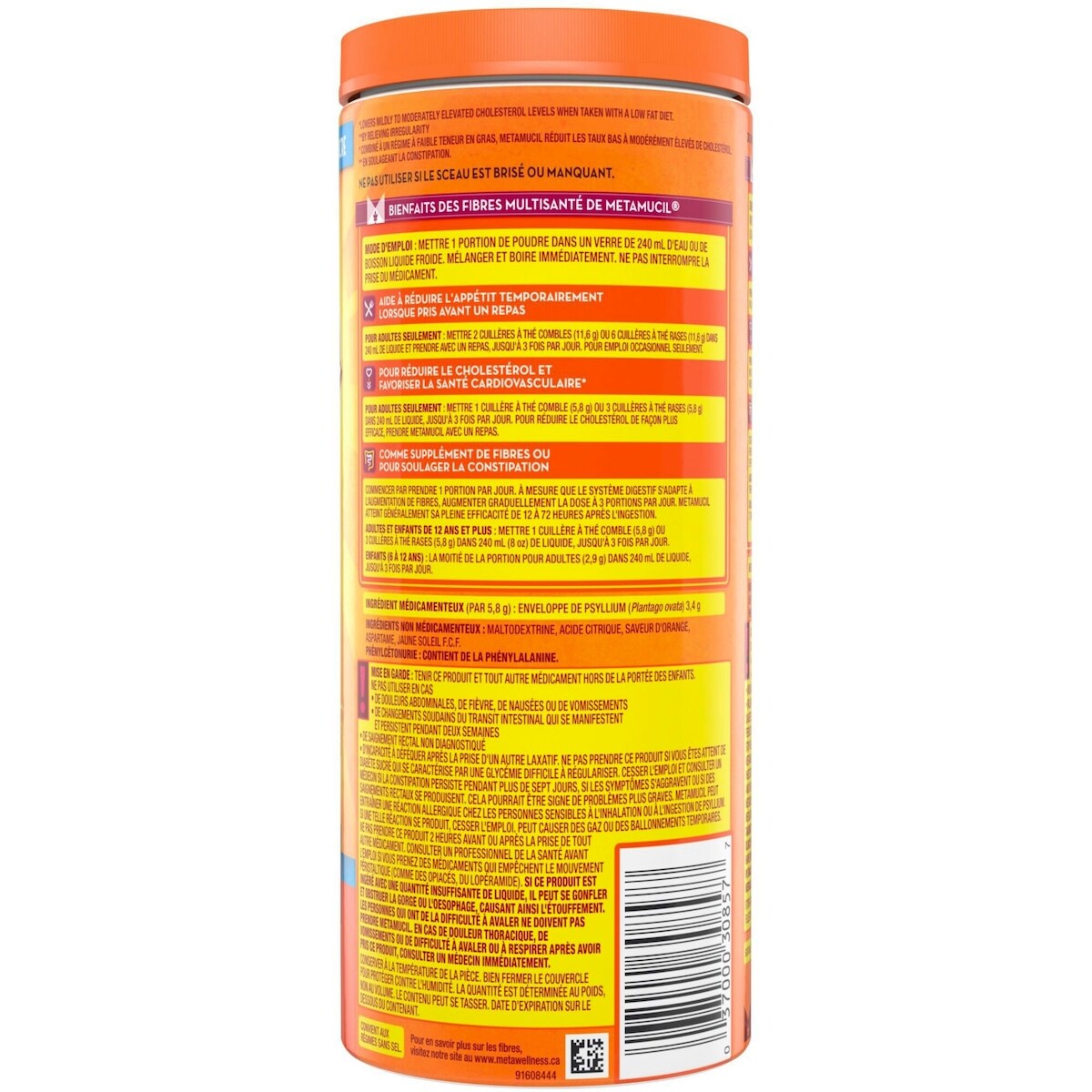 3 in 1 MultiHealth Fibre! Sugar-Free Fiber Suplement Powder, Orange