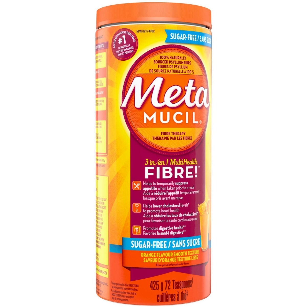 3 in 1 MultiHealth Fibre! Sugar-Free Fiber Suplement Powder, Orange