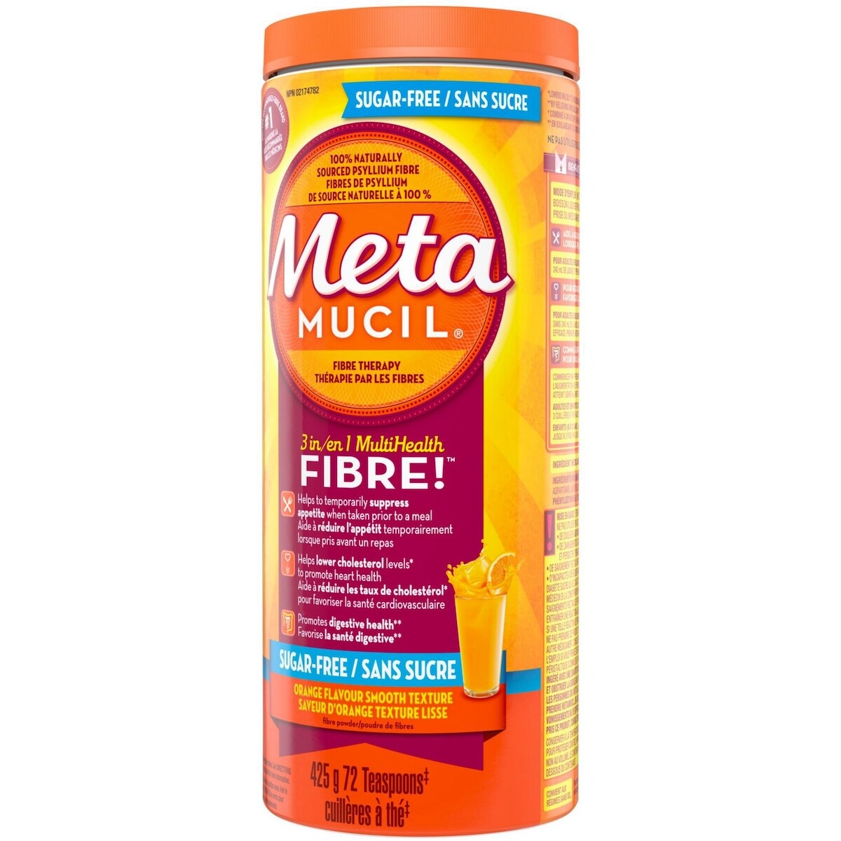 3 in 1 MultiHealth Fibre! Sugar-Free Fiber Suplement Powder, Orange