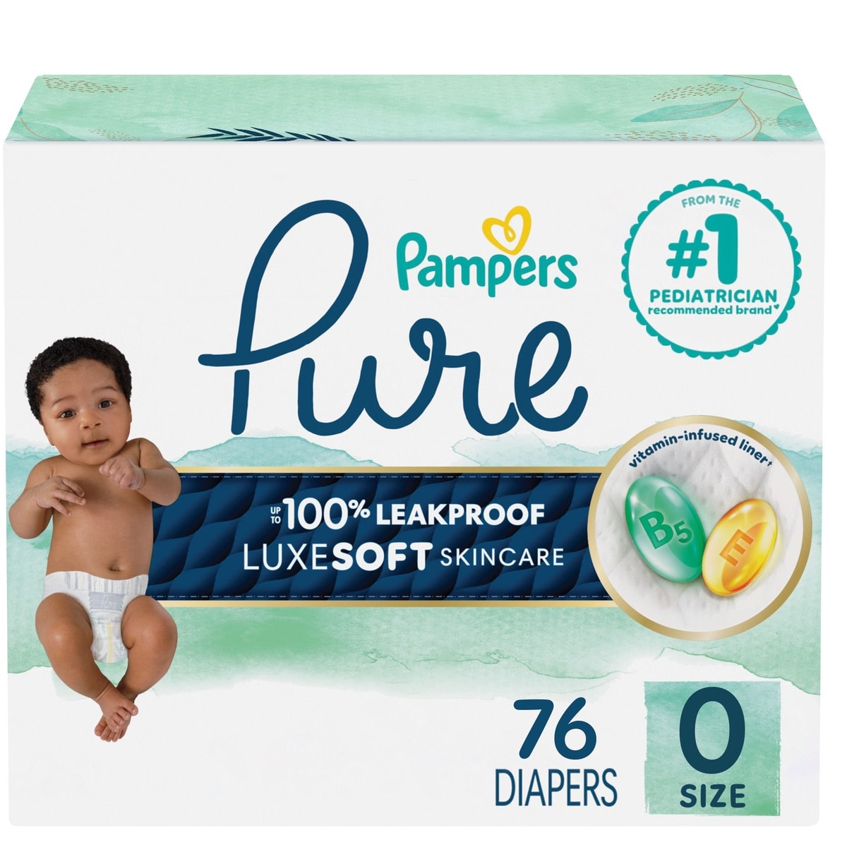 Pure Protection Newborn Diapers Size N 76 Count