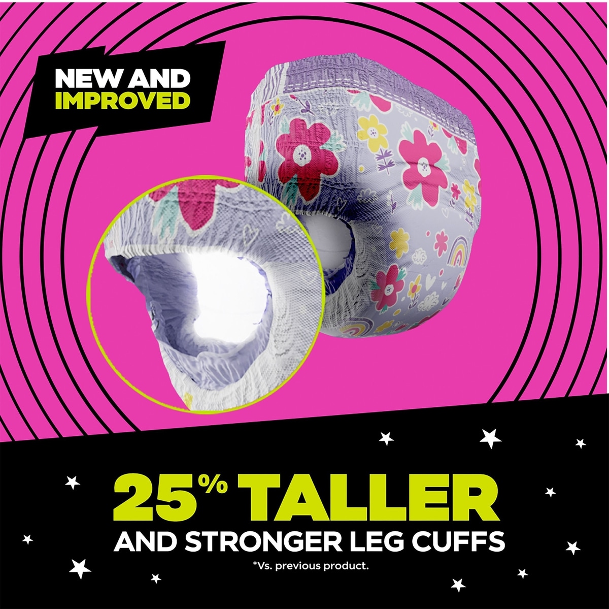 Ninjamas Nighttime Bedwetting Underwear Girl Size S/M 44 Count