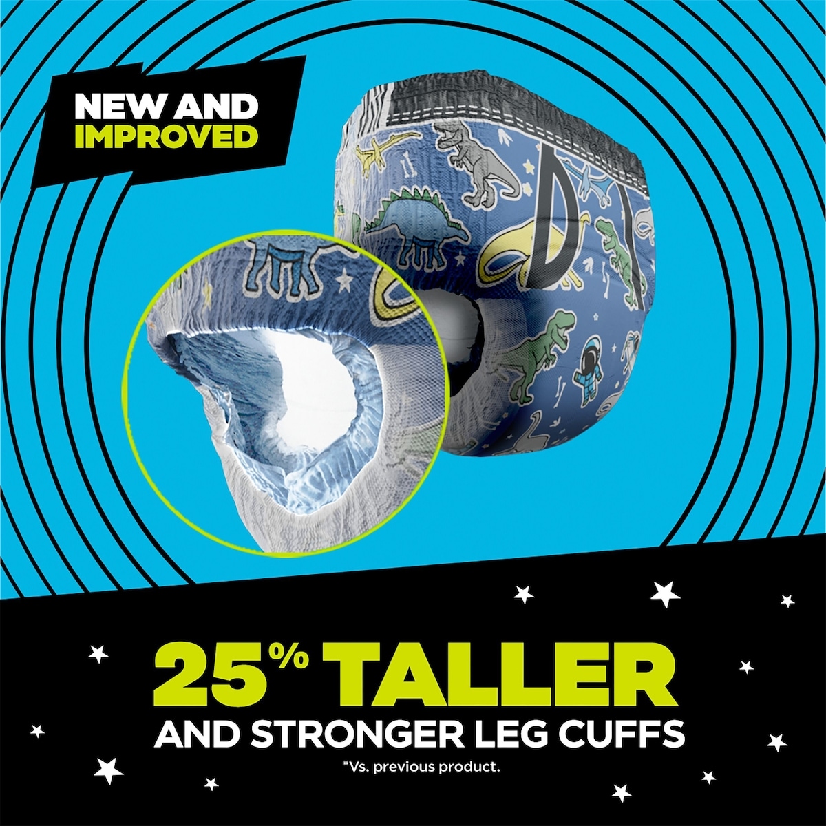 Ninjamas Nighttime Bedwetting Underwear Boy Size M/L 34 Count