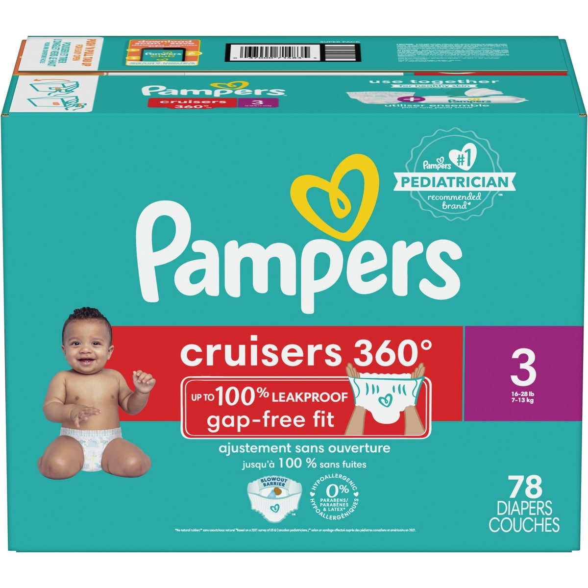 Pampers Cruisers 360 Couches Taille