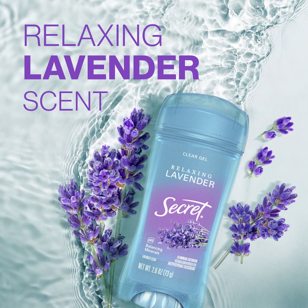 Clear Gel Antiperspirant and Deodorant, Lavender Scent, 73 grams