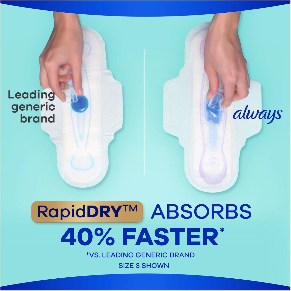 Always Ultra Thin Pads Size 1 Regular Absorbency Unscented with Wings